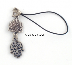 Israeli Army "Navy" Hamsa Mobile Cellphone Charm by aJudaica