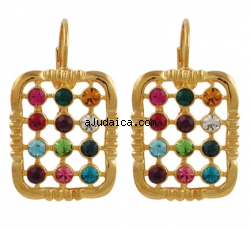 Gold Filled Lively "Choshen" Earrings by aJudaica