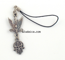 Israeli Army Air Force Hamsa Mobile Cellphone Charm by aJudaica