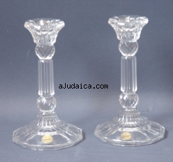 Elegant Glass Candlesticks by aJudaica