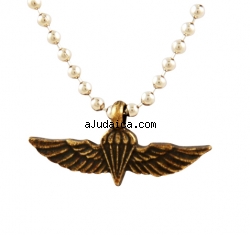 Israeli Army Paratroopers Insignia Bronze Pendant by aJudaica
