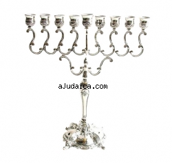 Silver Plated Menorah (Hanukia) by aJudaica