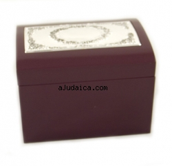 Wooden and Silver Plated Etrog Box by aJudaica