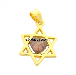 Gold Filled Amethyst Star of David Pendant by aJudaica