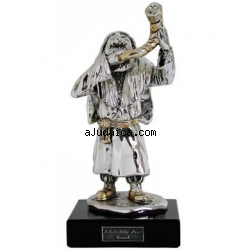 Person Blowing the Shofar Figurine by aJudaica