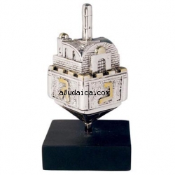 Silver and Gold Plated Figurine Dreidel by aJudaica