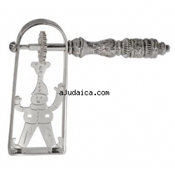 Silver Plated Purim Grogger by aJudaica