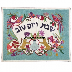 Lions With a Background Challah Cover by aJudaica