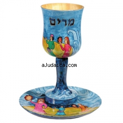Hand Painted Miriams Cup by aJudaica