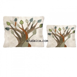 Tree of Life design Raw Silk Tallit and Tefillin Bag by aJudaica