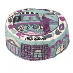 Hand Embroidered Hat by aJudaica