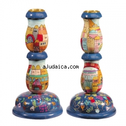 Jerusalem Candlesticks by aJudaica