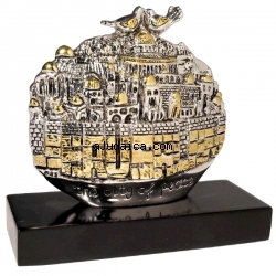 Jerusalem with Doves Figurine by aJudaica