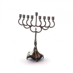 Pewter Menorah Hanukia by aJudaica