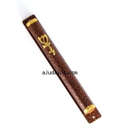 Mezuzah Brown and Black by aJudaica