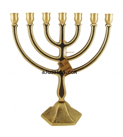 Classic Seven Branch Menorah by aJudaica