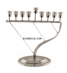 Harp Design Menorah (Hanukia) by aJudaica