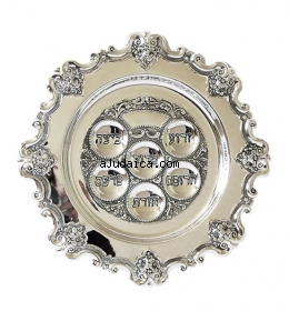 Silver Plated Passover Seder Plate by aJudaica