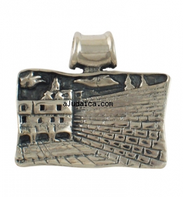 Sterling Silver Western Wall Pendant by aJudaica