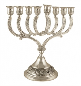 Rose design Chanukah Menorah by aJudaica