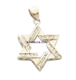 Gold Filled Cubic Zirconium Star of David Pendant by aJudaica