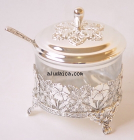 Flower design Honey Dish by aJudaica
