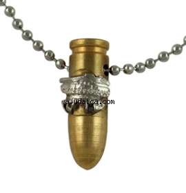 Israeli Army Bullet Bronze Pendant - Armored Troops by aJudaica