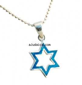Opal Star of David Pendant by aJudaica