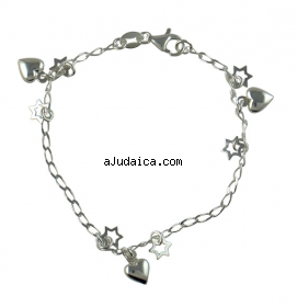 Silver Judaica Charm Bracelet by aJudaica