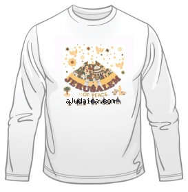 Jerusalem of Peace Long Sleeved T-Shirt by aJudaica