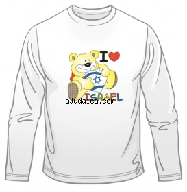 I Love Israel Teddy Long Sleeved T-Shirt by aJudaica