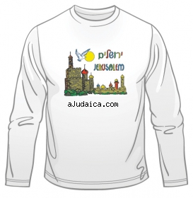 Dove of Peace Jerusalem Long Sleeved T-Shirt by aJudaica