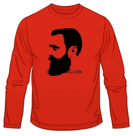 Herzl Long Sleeve T-Shirt by aJudaica