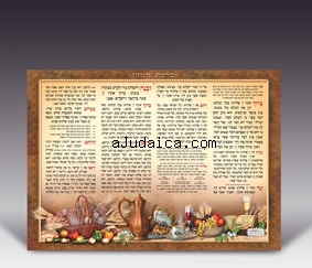 Poster Birkat Hamazon by aJudaica