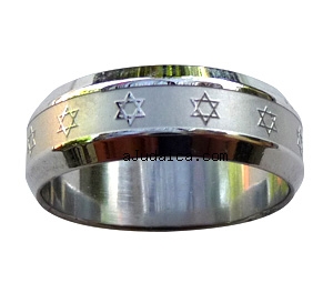 Stainless Steel Star of David Ring by aJudaica