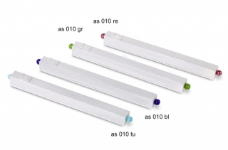 Adi Sidler Aluminium Mezuzah with colored end beads- 12 cm by aJudaica