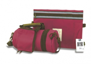 Maroon Tefillin Carrier with Tallit bag by aJudaica