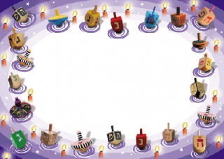 Chanukah Wide Stationery by aJudaica