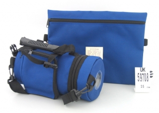 Blue Tefillin Carrier with Tallit bag by aJudaica