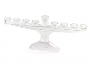 Crystal Chanukah Menorah by aJudaica