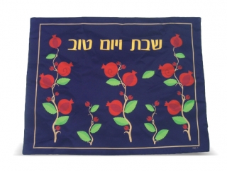 Silk Challah Cover -  Pomegranate design by aJudaica