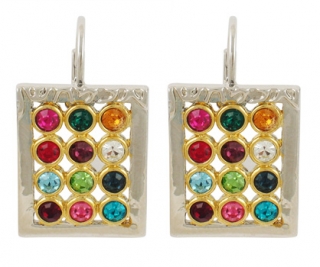 Colorful Gold Filled "Choshen" Earrings by aJudaica