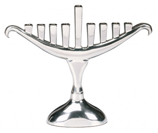 Aluminium Chanukah Menorah by aJudaica