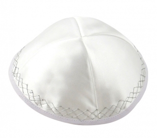 Chain design Satin Kippah by aJudaica