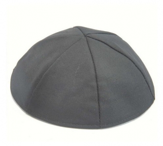 Black Terylene Kippah by aJudaica