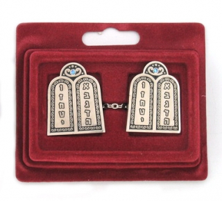 Tallit Clips - Luchot Habrit by aJudaica