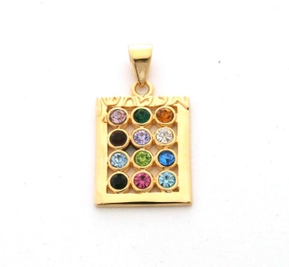 Silver color Gold Filled 12 Tribes Pendant by aJudaica