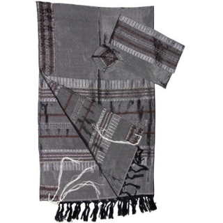 Gabrieli Silk Tallit Set - Gray by aJudaica