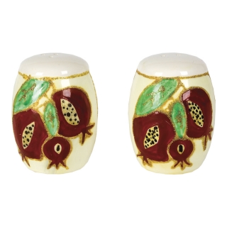Ceramic Pomegranate Salt and Pepper Shakers by aJudaica