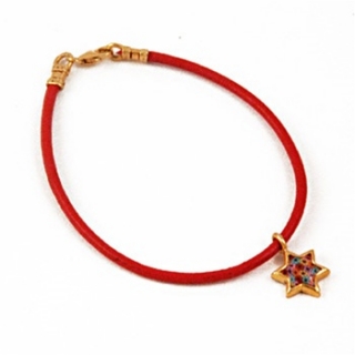 Bracelet with Thousand Flowers Star of David by aJudaica